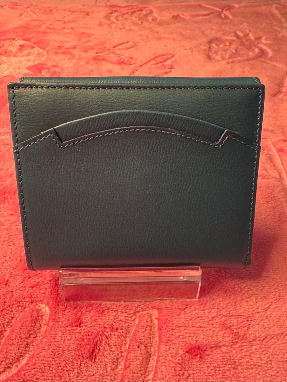 Bally Navy Blue Leather Snap Wallet – Dual Compartments – Full Inclusion – EUC - Picture 3 of 5
